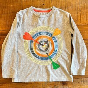 Boys Mini Boden Darts Long Sleeve Tee Size 5-6